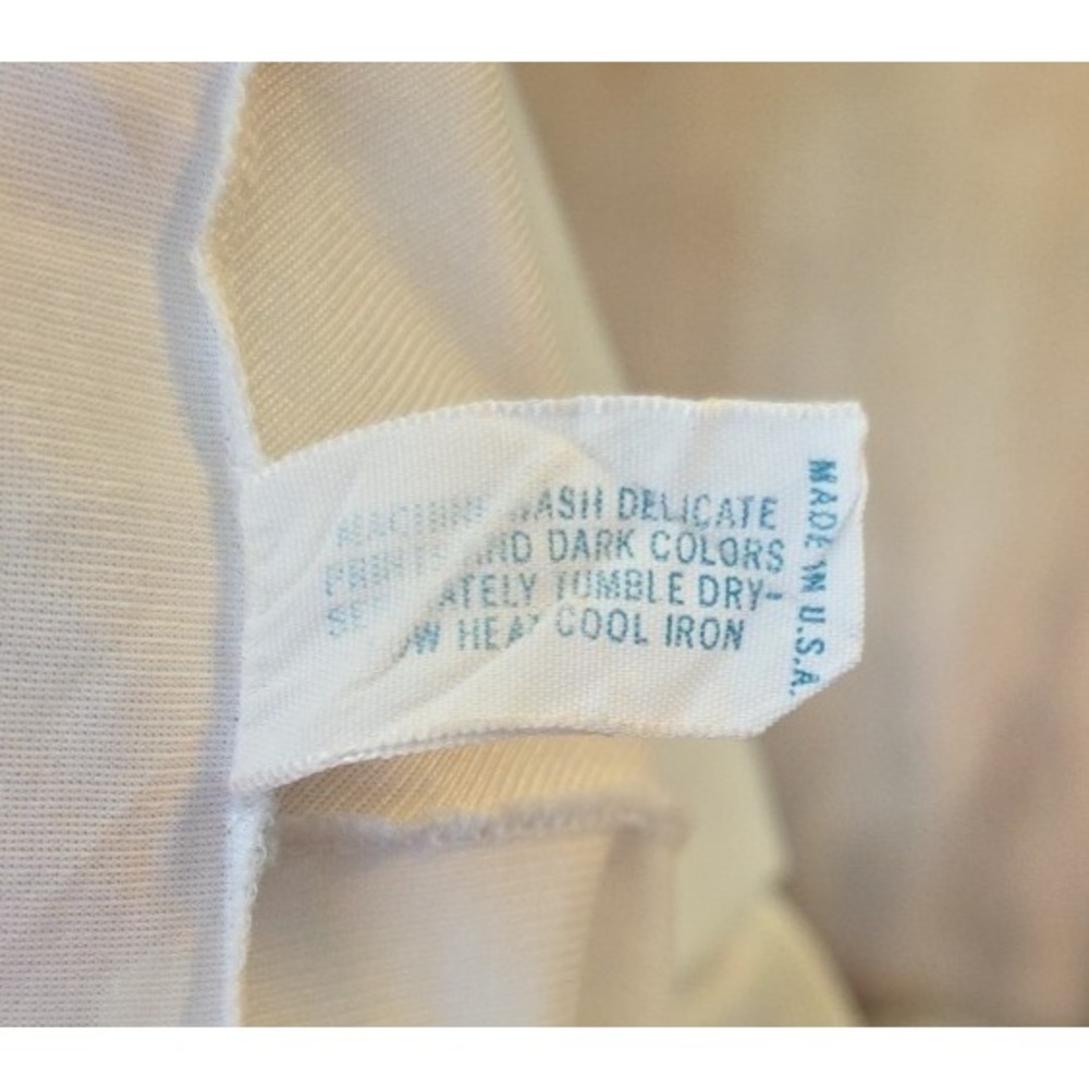 Vintage Vanity Fair Full Slip Antron III Nylon Size 34 Ivory White Fairy Prairie - Picture 10 of 14